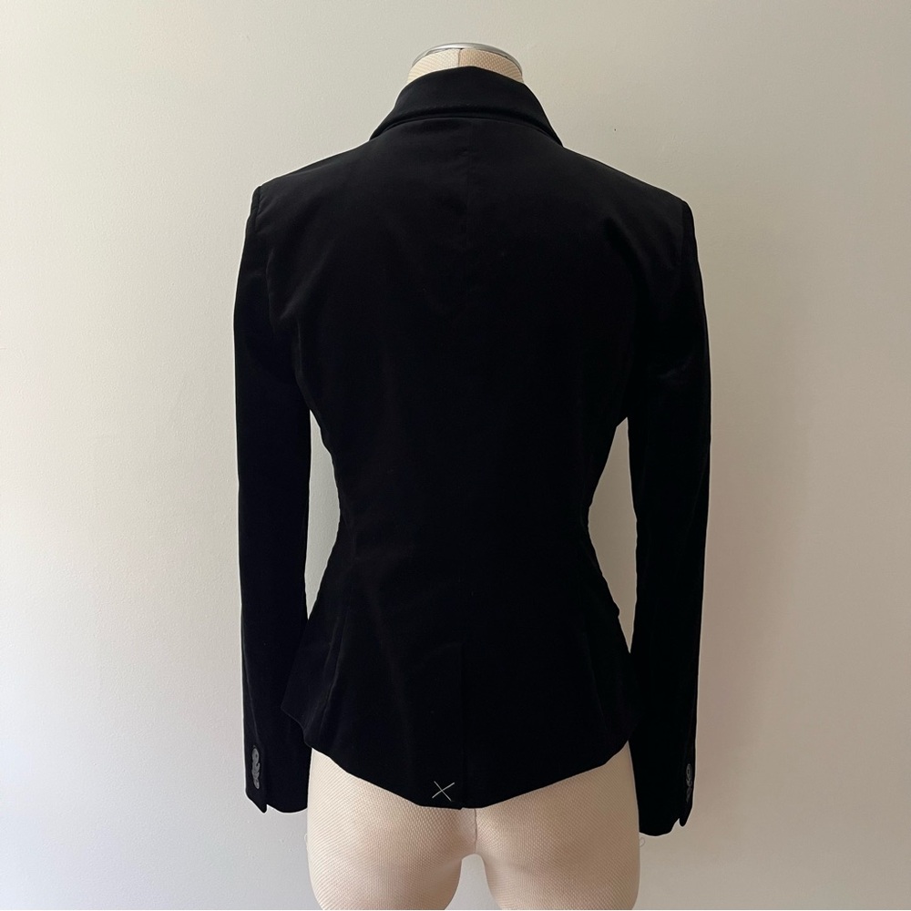 Ann Taylor Velvet Blazer 6 Black - Picture 4 of 7